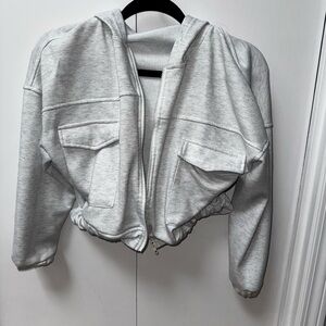 SHEIN Light Gray Bomber Jacket